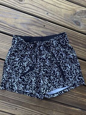 lululemon athletica Black with White Speckle Athletic Shorts
